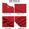 COOFANDY Mens Sweaters Long Sleeve Polos V Neck Casual Pullover Sweater | Knitted Sweater, Soft And Stretch, Regular Fit, Business Work, Fall Fashion 2026(Red)