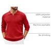 COOFANDY Mens Sweaters Long Sleeve Polos V Neck Casual Pullover Sweater | Knitted Sweater, Soft And Stretch, Regular Fit, Business Work, Fall Fashion 2026(Red)