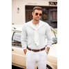 COOFANDY Mens Sweaters Long Sleeve Polos V Neck Casual Pullover Sweater | Knitted Sweater, Soft And Stretch, Regular Fit, Business Work, Fall Fashion 2026(White)