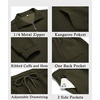 COOFANDY Men’s Tracksuit 2 Piece Quarter Zip Sweatsuit Workout Jogging Set | Soft plaid jacquard fabric, 1/4 zip jacket & jogger set, kangaroo pocket, drawstring waist; ideal for sports & gifts(Army Green)