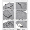 COOFANDY Men’s Tracksuit 2 Piece Quarter Zip Sweatsuit Workout Jogging Set | Soft plaid jacquard fabric, 1/4 zip jacket & jogger set, kangaroo pocket, drawstring waist; ideal for sports & gifts(Light Grey)