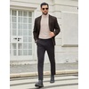 COOFANDY Mens Turtleneck Shirts Slim Fit Shirt Tops Lightweight Pullover Basic Sweater Casual Long Sleeve Shirt(Almond)