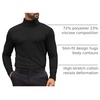 COOFANDY Mens Turtleneck Shirts Slim Fit Shirt Tops Lightweight Pullover Basic Sweater Casual Long Sleeve Shirt(Black)
