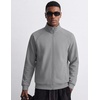 COOFANDY Men’s Zip Up Fleece Lined Sweatshirts Lightweight Sweater Jackets | Long Sleeve Stand Collar Jacket, Raglan Sleeve, Casual Stylish, Soft Comfort, 2026 Fall Fashion Sweatshirt, Winter Warm Coat(Light Gray)