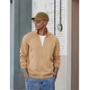 COOFANDY Men’s Zip Up Fleece Lined Sweatshirts Lightweight Sweater Jackets | Long Sleeve Stand Collar Jacket, Raglan Sleeve, Casual Stylish, Soft Comfort, 2026 Fall Fashion Sweatshirt, Winter Warm Coat(Camel)