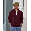 COOFANDY Men’s Zip Up Fleece Lined Sweatshirts Lightweight Sweater Jackets | Long Sleeve Stand Collar Jacket, Raglan Sleeve, Casual Stylish, Soft Comfort, 2026 Fall Fashion Sweatshirt, Winter Warm Coat(Burgundy)