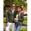 COOFANDY Men’s Zip Up Fleece Lined Sweatshirts Lightweight Sweater Jackets | Long Sleeve Stand Collar Jacket, Raglan Sleeve, Casual Stylish, Soft Comfort, 2026 Fall Fashion Sweatshirt, Winter Warm Coat(Army Green)