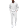 COOFANDY Men’s Tracksuit 2 Piece Quarter Zip Sweatsuit Workout Jogging Set | Soft plaid jacquard fabric, 1/4 zip jacket & jogger set, kangaroo pocket, drawstring waist; ideal for sports & gifts(White)