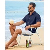 COOFANDY Mens Casual Button Down Shirt Short Sleeve Summer Beach Shirts | Lightweight Soft Fabric,Textured Linen Shirt,Regular Fit,Casual Shirts,Vacation Resort Wear,Wedding,Machine Wash(Navy Blue)
