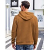 COOFANDY Mens Hoodies Pullover Casaul Long Sleeve Drawstring Waffle Knit Hooded Sweatshirt with Kanga Pocket(Dark Yellow)