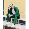 COOFANDY Men’s Tracksuit Casual Sweatsuit 2 Piece Full Zip Jogging Suit Set | Full Zip TrackSuit, Stand Collar, Elastic Waist Drawstring, 5 Pockets, Casual Athletic Jogging Outfits, Fall Sport Sweat Suit(Green)