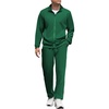COOFANDY Men’s Tracksuit Casual Sweatsuit 2 Piece Full Zip Jogging Suit Set | Full Zip TrackSuit, Stand Collar, Elastic Waist Drawstring, 5 Pockets, Casual Athletic Jogging Outfits, Fall Sport Sweat Suit(Green)