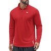COOFANDY Quarter Zip Pullover Athletic Running Shirts Quick Dry Lightweight Tennis Gym(Red)