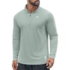 COOFANDY Quarter Zip Pullover Athletic Running Shirts Quick Dry Lightweight Tennis Gym(Sage Green)