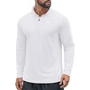 COOFANDY Quarter Zip Pullover Athletic Running Shirts Quick Dry Lightweight Tennis Gym(White)