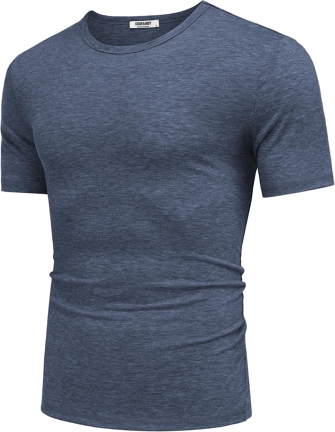 image:imageCOOFANDY Mens T Shirts Short Sleeve Soft Crew Neck Casual Basic Tee Shirts Lightweight breathable fabric basic crewneck design easy to layer or match great for daily wear gifts amp vacationNavy Blue