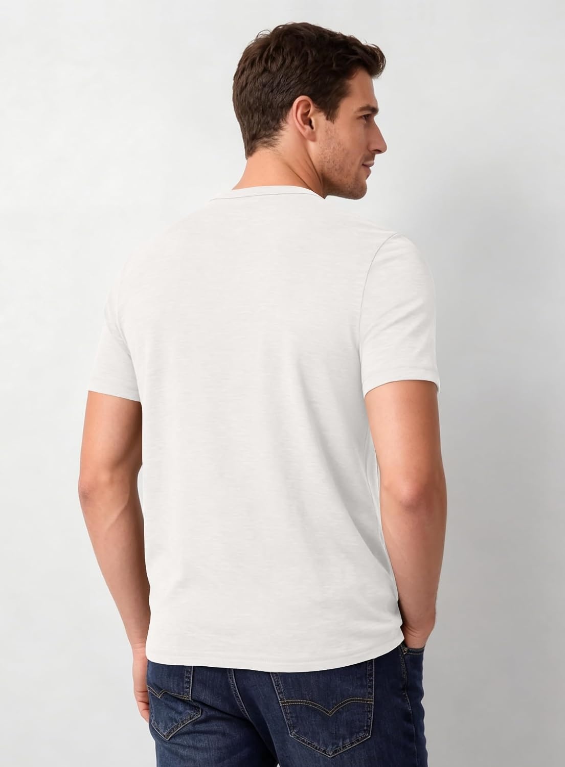 image:imageCOOFANDY Mens T Shirts Short Sleeve Soft Crew Neck Casual Basic Tee Shirts Lightweight breathable fabric basic crewneck design easy to layer or match great for daily wear gifts amp vacationAwhite