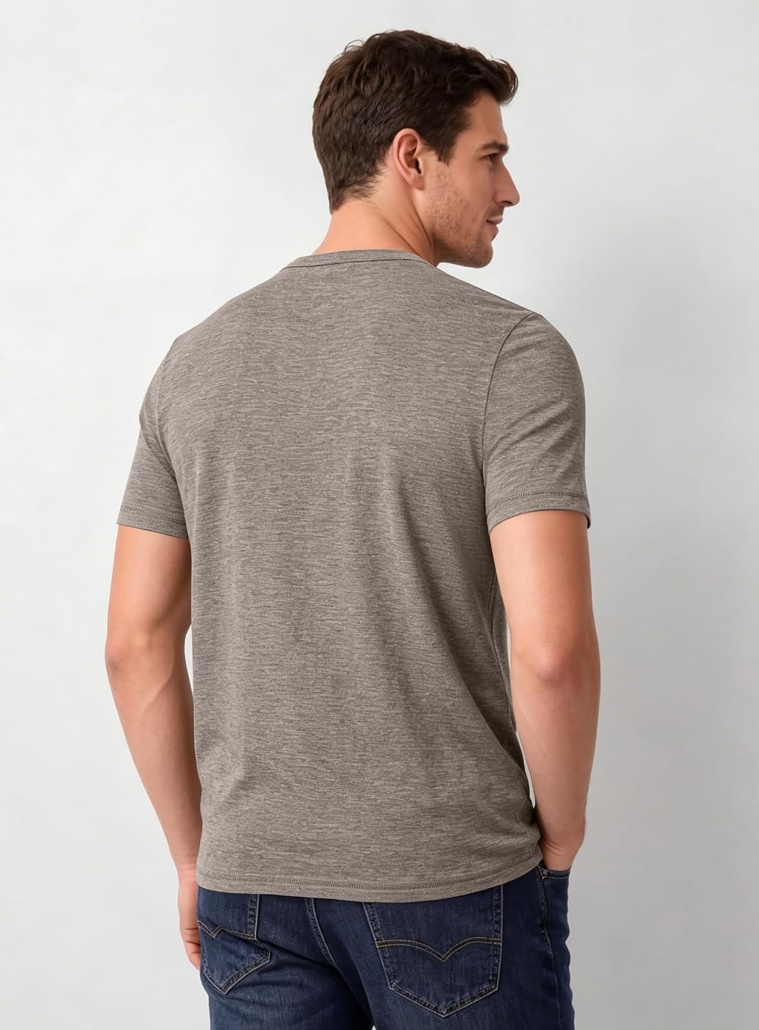 image:imageCOOFANDY Mens T Shirts Short Sleeve Soft Crew Neck Casual Basic Tee Shirts Lightweight breathable fabric basic crewneck design easy to layer or match great for daily wear gifts amp vacationDark Khaki