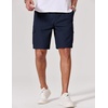 COOFANDY Mens Cargo Shorts Cotton Twill Casual Work Hiking Cargo Shorts | Chino Cotton, Hiking Shorts With 5 Pockets, Drawstring Stretch Elastic Waist, Breathable Summer Outdoor Camping Travel Wear.(Navy Bule)
