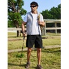 COOFANDY Mens Cargo Shorts Cotton Twill Casual Work Hiking Cargo Shorts | Chino Cotton, Hiking Shorts With 5 Pockets, Drawstring Stretch Elastic Waist, Breathable Summer Outdoor Camping Travel Wear.(Black)