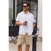 COOFANDY Mens Cargo Shorts Cotton Twill Casual Work Hiking Cargo Shorts | Chino Cotton, Hiking Shorts With 5 Pockets, Drawstring Stretch Elastic Waist, Breathable Summer Outdoor Camping Travel Wear.(Khaki)