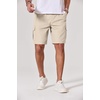 COOFANDY Mens Cargo Shorts Cotton Twill Casual Work Hiking Cargo Shorts | Chino Cotton, Hiking Shorts With 5 Pockets, Drawstring Stretch Elastic Waist, Breathable Summer Outdoor Camping Travel Wear.(Light Beige)