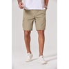 COOFANDY Mens Cargo Shorts Cotton Twill Casual Work Hiking Cargo Shorts | Chino Cotton, Hiking Shorts With 5 Pockets, Drawstring Stretch Elastic Waist, Breathable Summer Outdoor Camping Travel Wear.(Light Brown)