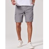 COOFANDY Mens Cargo Shorts Cotton Twill Casual Work Hiking Cargo Shorts | Chino Cotton, Hiking Shorts With 5 Pockets, Drawstring Stretch Elastic Waist, Breathable Summer Outdoor Camping Travel Wear.(Light Gray)