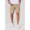 COOFANDY Mens Cargo Shorts Cotton Twill Casual Work Hiking Cargo Shorts | Chino Cotton, Hiking Shorts With 5 Pockets, Drawstring Stretch Elastic Waist, Breathable Summer Outdoor Camping Travel Wear.(Khaki)
