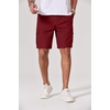COOFANDY Mens Cargo Shorts Cotton Twill Casual Work Hiking Cargo Shorts | Chino Cotton, Hiking Shorts With 5 Pockets, Drawstring Stretch Elastic Waist, Breathable Summer Outdoor Camping Travel Wear.(Red)