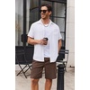 COOFANDY Mens Cargo Shorts Cotton Twill Casual Work Hiking Cargo Shorts | Chino Cotton, Hiking Shorts With 5 Pockets, Drawstring Stretch Elastic Waist, Breathable Summer Outdoor Camping Travel Wear.(Brown)