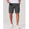 COOFANDY Mens Cargo Shorts Cotton Twill Casual Work Hiking Cargo Shorts | Chino Cotton, Hiking Shorts With 5 Pockets, Drawstring Stretch Elastic Waist, Breathable Summer Outdoor Camping Travel Wear.(Dark Gray)