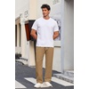 COOFANDY Men’s Casual Chino Pants Drawstring Elastic Waist Relaxed Fit Pant | Elastic Drawstring Waist, Cotton Twill Fabric, Side Pockets, Relaxed Fit, Straight Leg, Daily Wear, Office Wear, Travel Wear(Khaki)
