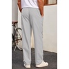COOFANDY Men’s Casual Chino Pants Drawstring Elastic Waist Relaxed Fit Pant | Elastic Drawstring Waist, Cotton Twill Fabric, Side Pockets, Relaxed Fit, Straight Leg, Daily Wear, Office Wear, Travel Wear(Gray)