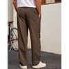 COOFANDY Men’s Casual Chino Pants Drawstring Elastic Waist Relaxed Fit Pant | Elastic Drawstring Waist, Cotton Twill Fabric, Side Pockets, Relaxed Fit, Straight Leg, Daily Wear, Office Wear, Travel Wear(Brown)