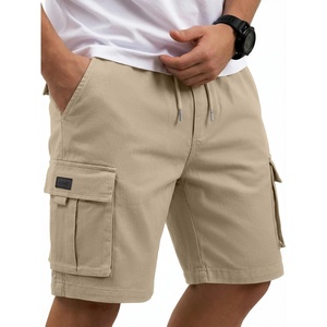 COOFANDY Mens Cargo Shorts Cotton Twill Casual Work Hiking Cargo Shorts | Chino Cotton, Hiking Shorts With 5 Pockets, Drawstring Stretch Elastic Waist, Breathable Summer Outdoor Camping Travel Wear.(Light Brown)