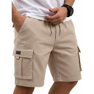 COOFANDY Mens Cargo Shorts Cotton Twill Casual Work Hiking Cargo Shorts | Chino Cotton, Hiking Shorts With 5 Pockets, Drawstring Stretch Elastic Waist, Breathable Summer Outdoor Camping Travel Wear.(Beige)