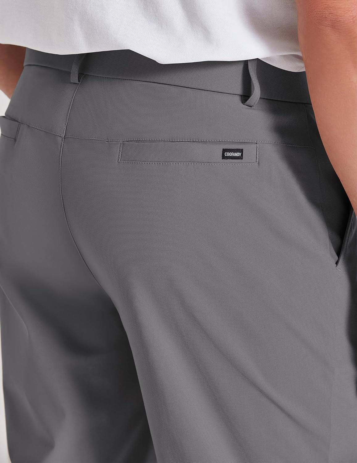image:imageCOOFANDY Mens Golf Pants Lightweight Dress Pants 303234 Comfy Slacks Stretch QuickDry ComfortSweatWicking FabricComfort Waistband5 Secure PocketsZip Fly amp Metal ButtonBusiness CasualDark Gray