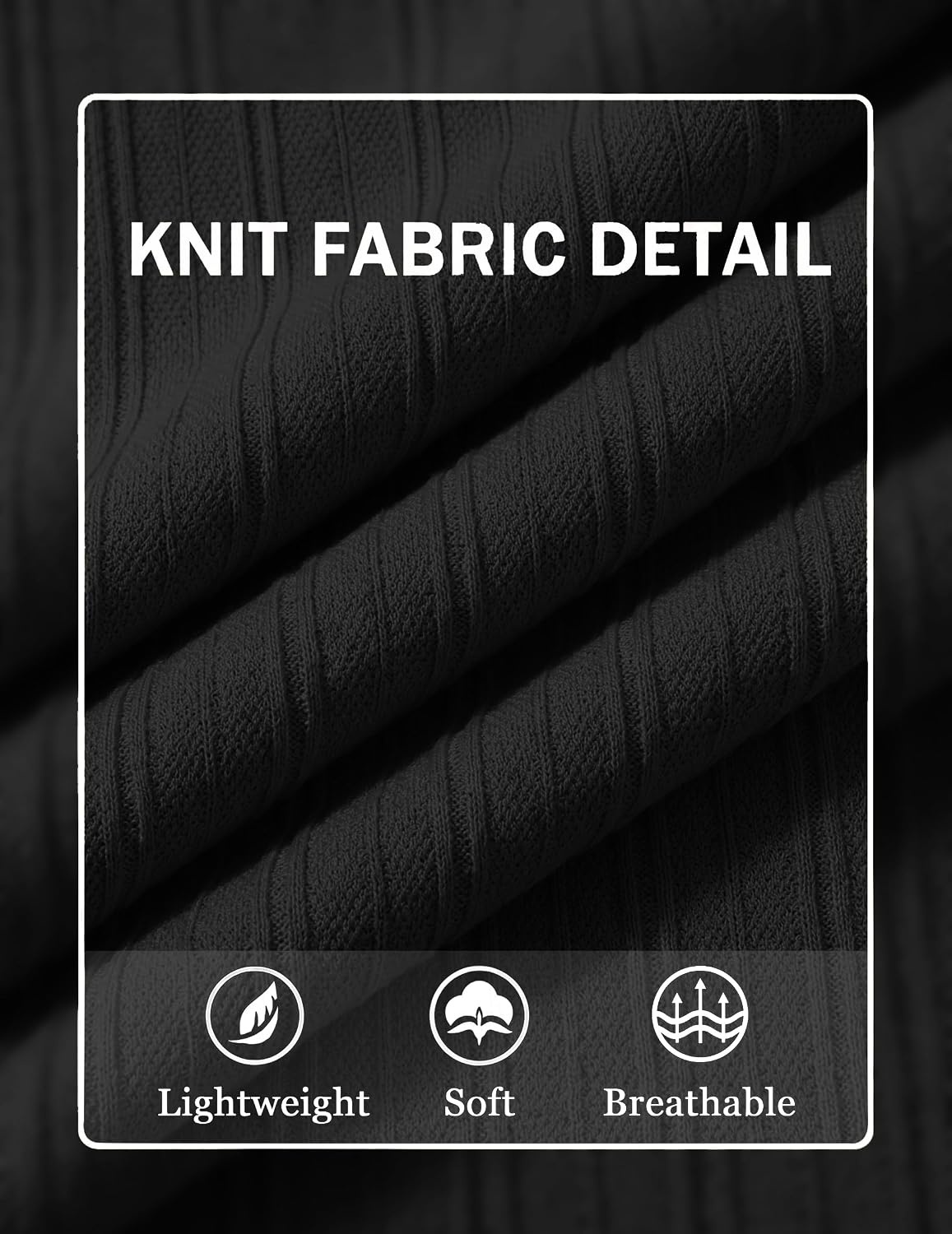 image:imageCOOFANDY Mens Knit TShirts Short Sleeve Crewneck Shirt Casual Textured Pullover TeesBlackribbed