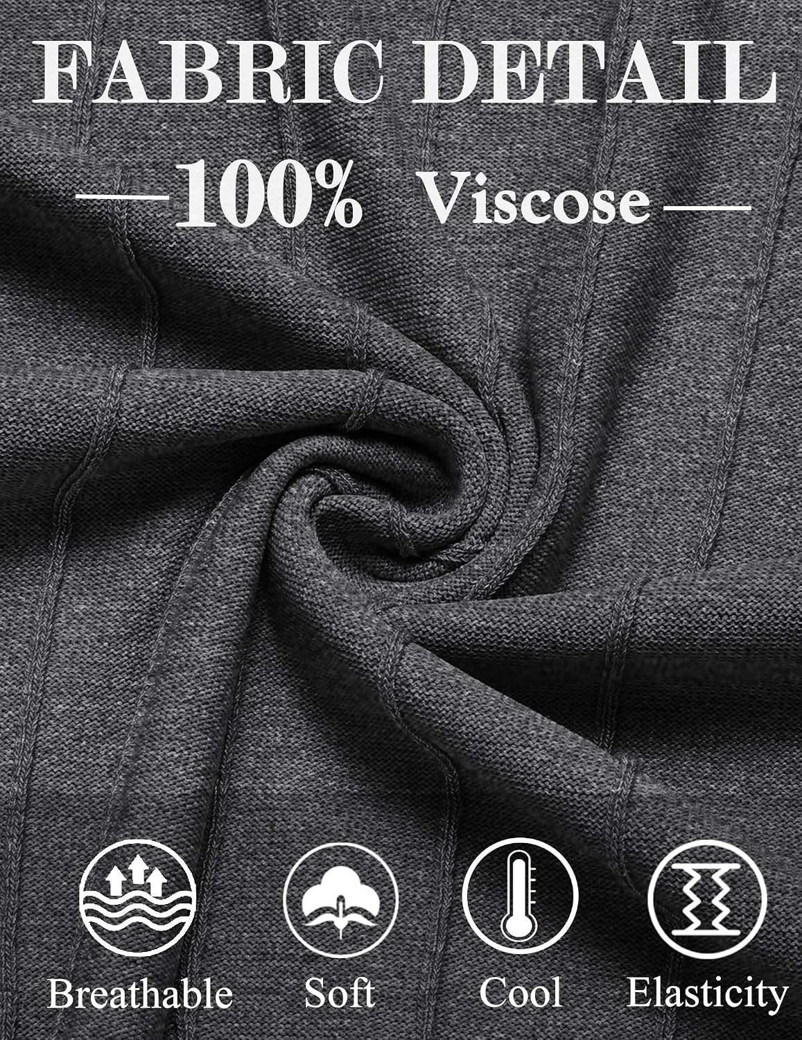 image:imageCOOFANDY Mens T Shirts Short Sleeve Knit Sweater Shirt Casual PulloverDark Grey