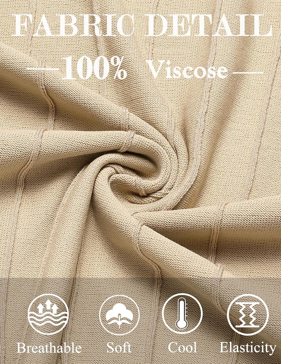 image:imageCOOFANDY Mens T Shirts Short Sleeve Knit Sweater Shirt Casual PulloverKhaki