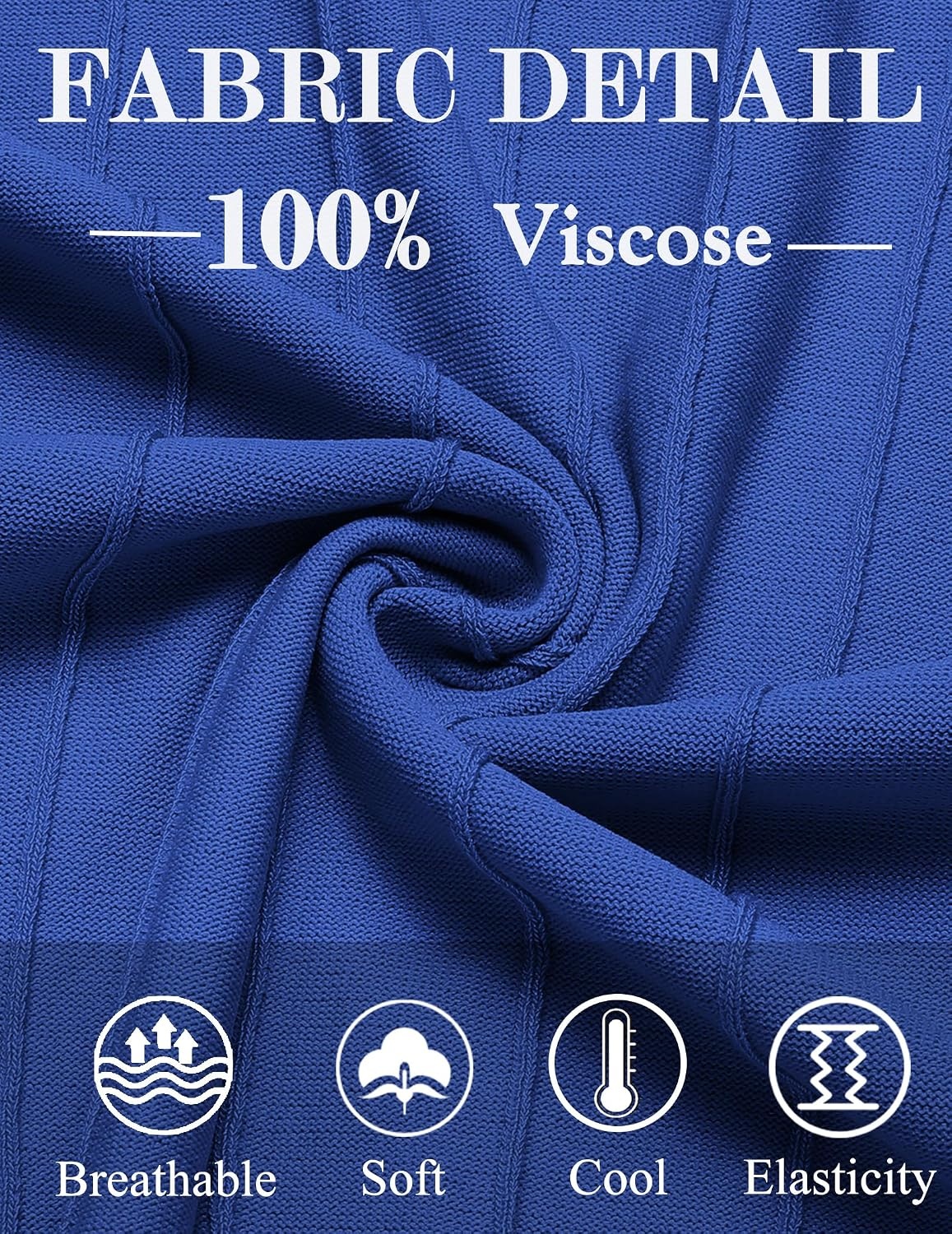 image:imageCOOFANDY Mens T Shirts Short Sleeve Knit Sweater Shirt Casual PulloverKlein Blue