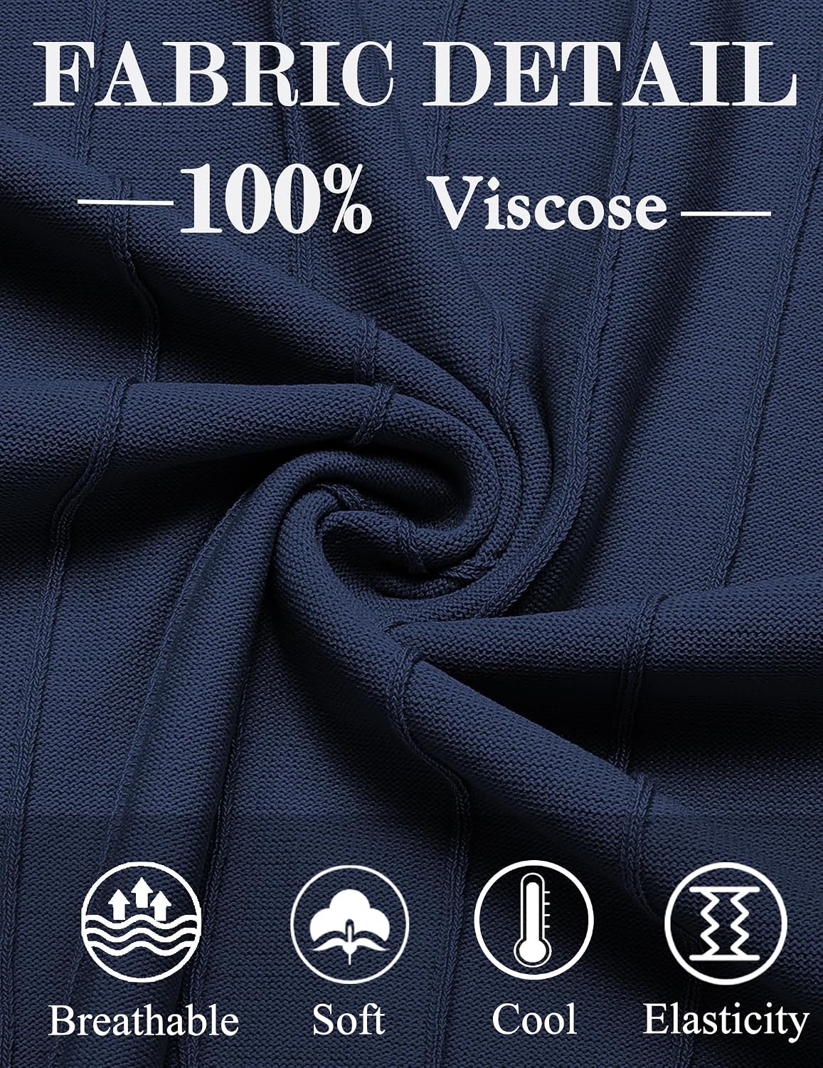 image:imageCOOFANDY Mens T Shirts Short Sleeve Knit Sweater Shirt Casual PulloverNavy Blue