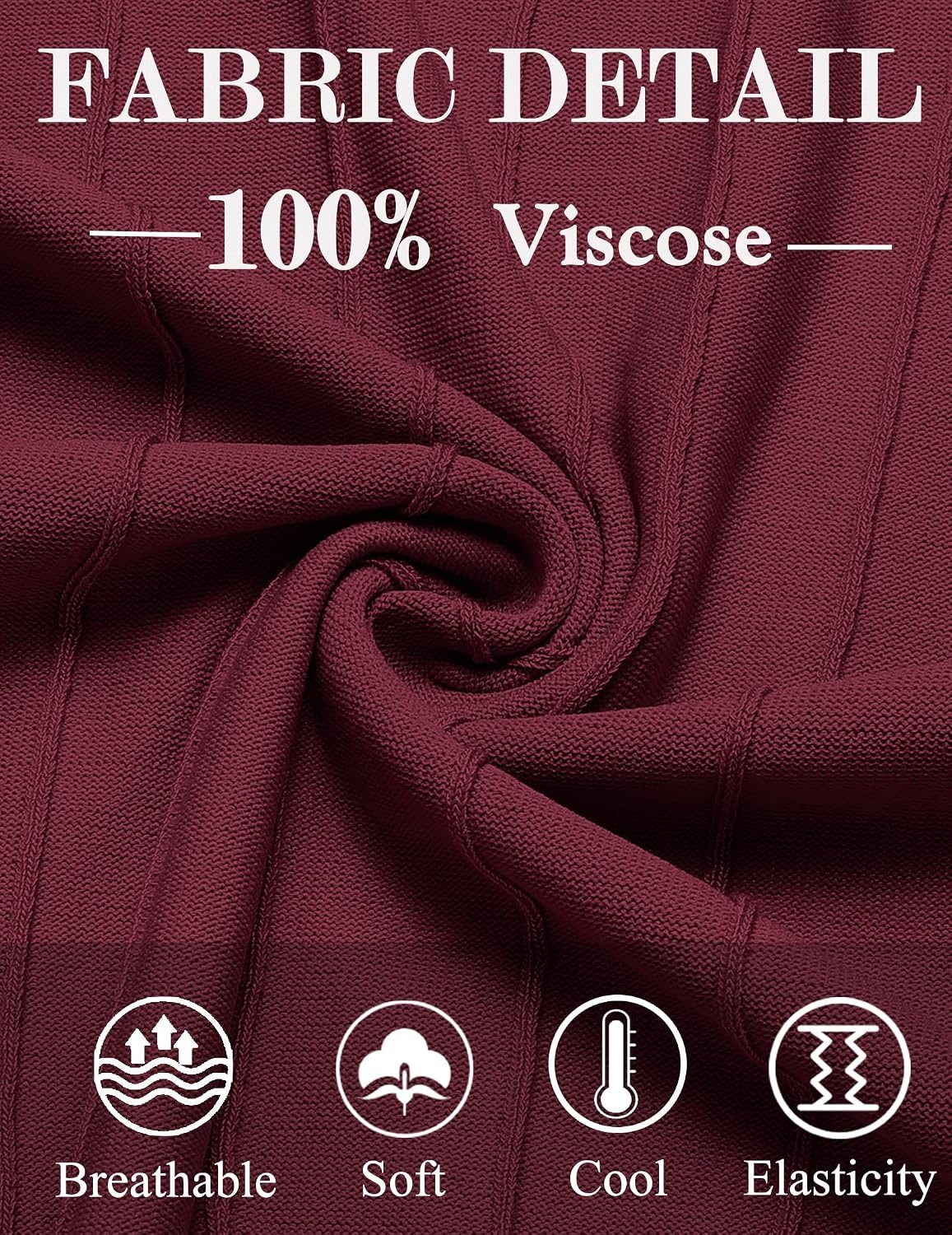 image:imageCOOFANDY Mens T Shirts Short Sleeve Knit Sweater Shirt Casual PulloverWine Red