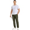 COOFANDY Mens Casual Chinos Pants Relaxed Fit Elastic Waist Khaki Trousers Stretch Dress Slacks with Pockets(A-army Green)