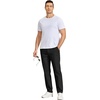 COOFANDY Mens Casual Chinos Pants Relaxed Fit Elastic Waist Khaki Trousers Stretch Dress Slacks with Pockets(A-black)