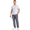 COOFANDY Mens Casual Chinos Pants Relaxed Fit Elastic Waist Khaki Trousers Stretch Dress Slacks with Pockets(A-dark Grey)