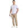 COOFANDY Mens Casual Chinos Pants Relaxed Fit Elastic Waist Khaki Trousers Stretch Dress Slacks with Pockets(A-khaki)