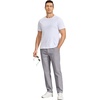 COOFANDY Mens Casual Chinos Pants Relaxed Fit Elastic Waist Khaki Trousers Stretch Dress Slacks with Pockets(A-light Grey)