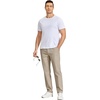 COOFANDY Mens Casual Chinos Pants Relaxed Fit Elastic Waist Khaki Trousers Stretch Dress Slacks with Pockets(A-light Khaki)